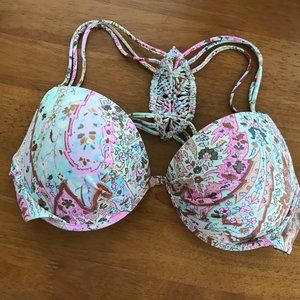 Victoria Secret Swim 34C Bra The Fabulous Metallic Boho Macrame Mermaid